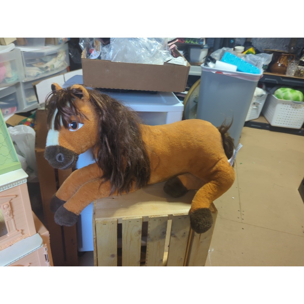 Spirit Large 22"  Lying Down Plush Horse Kids Stuffed Toy Animal Mane